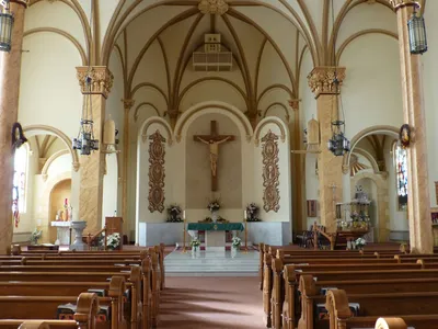Front of the church.