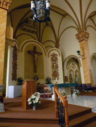 Sanctuary seen from an angle.