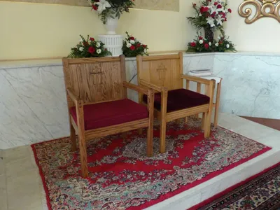 Celebrant's chair.