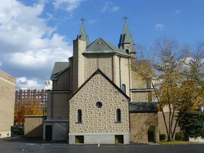 Back of the church.