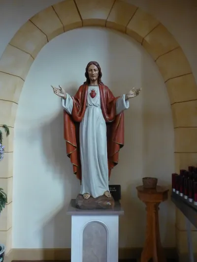 Sacred heart statue.