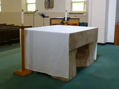 Altar seen from angle.