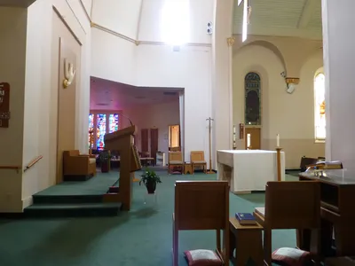 Sanctuary seen from left transept.