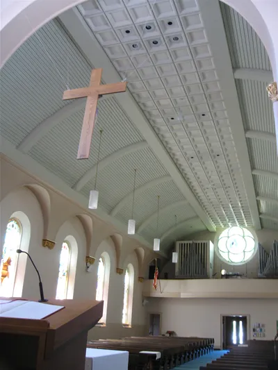 Ceiling and seating.