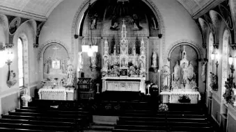 Interior of present church, 1937. Source: Holy Ghost Web site