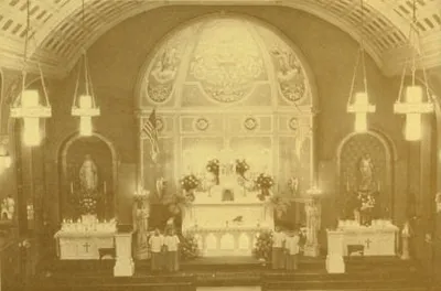 Interior shortly after redecoration in 1945. Source: Holy Ghost 100 years