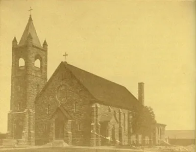 Present church shortly after construction. Source: Holy Ghost 100 years