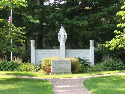 Memorial to unborn children in the cemetery