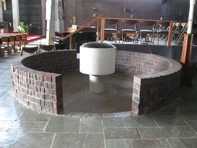 Baptismal font.
