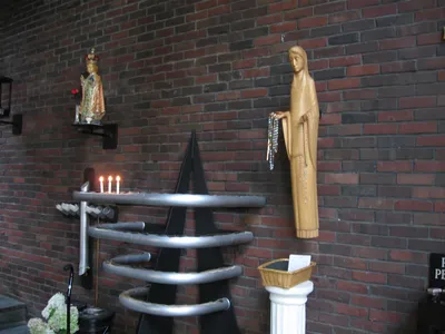 Metal candle holders.