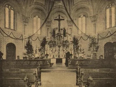 Old photograph of the interior. Source: Rochester Public Library, local history section.
