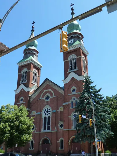 Church seen from corner of Clifford and Hudson.