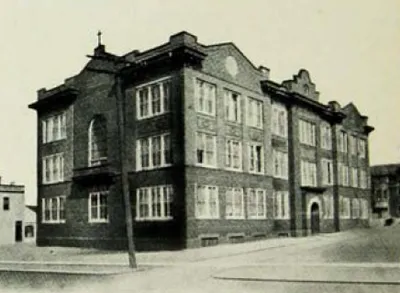 School built for new church. Source: Souvenir Book of the Golden Jubilee of the Most Holy Redeemer Church, 1867-1917