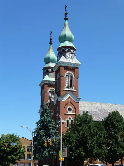 Bell towers from right.