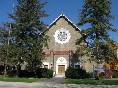 Front of the church.