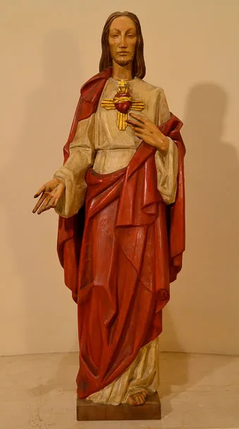 Sacred Heart statue.