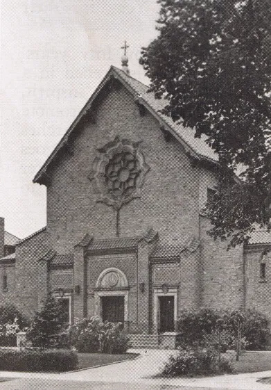 Exterior of church, 1939. Source: Catholic Courier Golden Jubilee Edition: 1889-1939