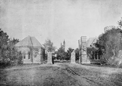 Entrance to Lake Rd. cemetery, 1892. Source: Roman Catholic Institutions of the City of Rochester, N.Y.