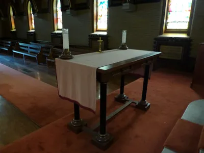 Altar seen from the sanctuary.