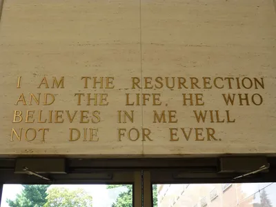 Inscription on wall.