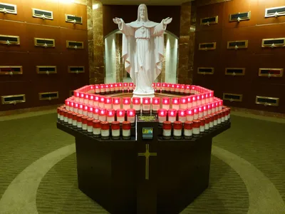 Sacred heart statue.