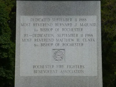 Memorial in firemen's section.