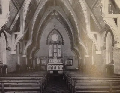 Interior of All Souls Chapel, 1951. Source: Diocese of Rochester 1951 Directory