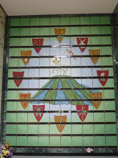 Inside the mausoleum.