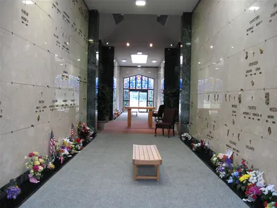 Inside the mausoleum.
