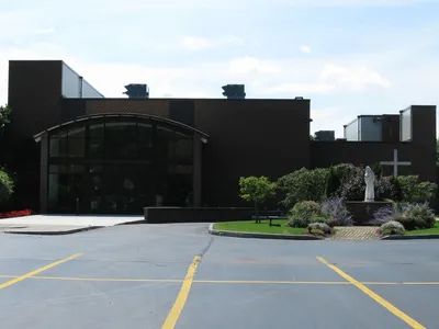 Back of the church, main entrance.