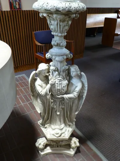 Holder for paschal candle.