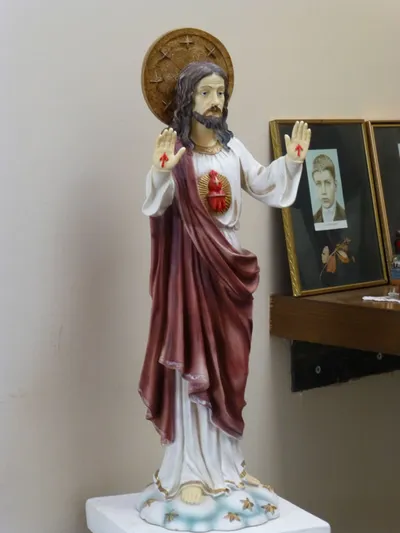 Sacred heart statue.