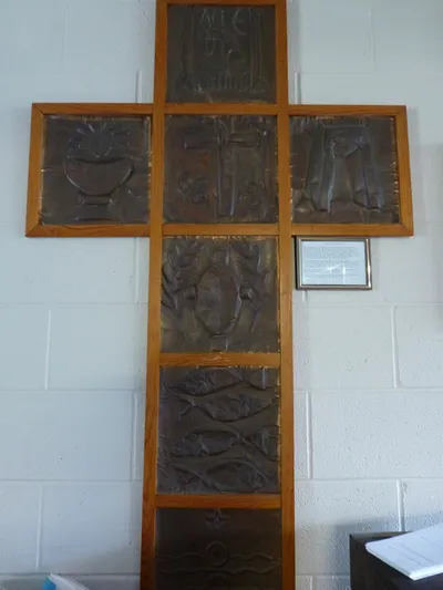 Relief made by students in the religious education program, 1968.