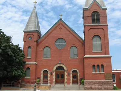 Front of the church.