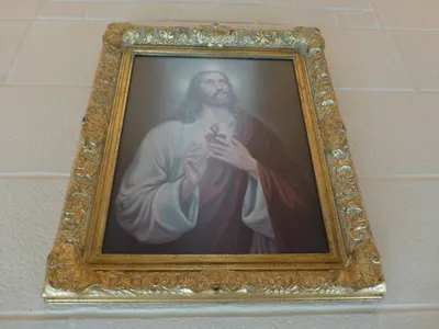 Sacred heart painting.