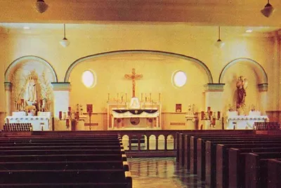 Interior of former chapel.