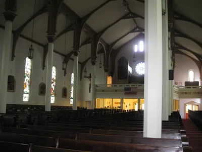 Front of the church.