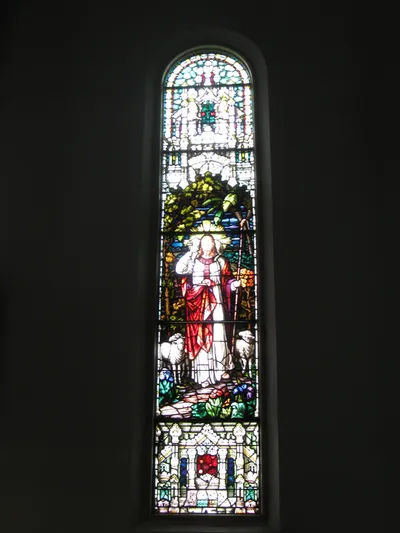 Crucifix and tabernacle holder.