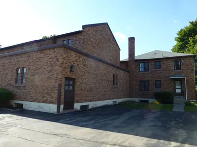 Back of the church, and former rectory.