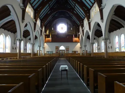 Back of the church.