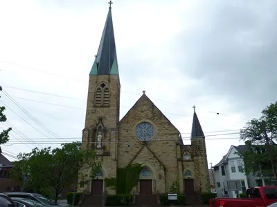 Front of the church.