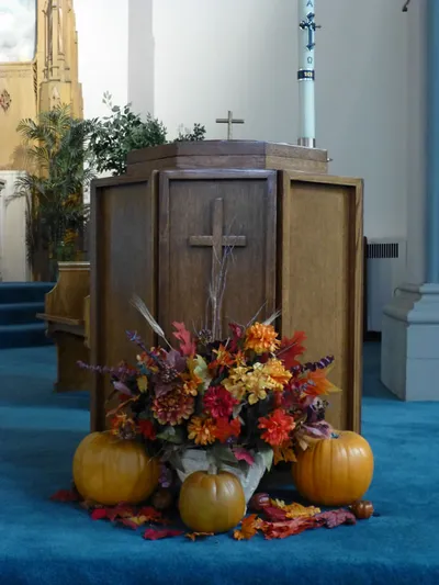Baptismal font.
