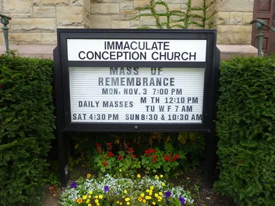 Church sign.
