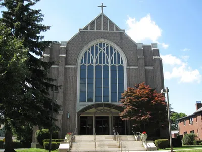 Front of the church.