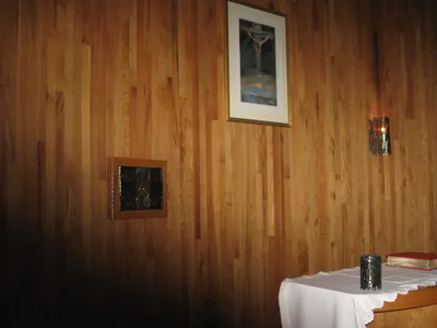 Tabernacle in chapel.