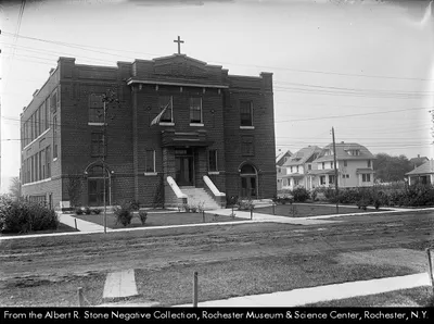 St. John the Evangelist school, 1919. Source: Albert R. Stone negative collection