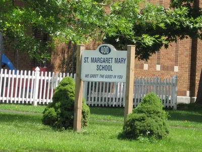 Sign outside former school