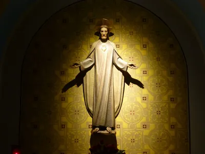 Sacred heart statue.