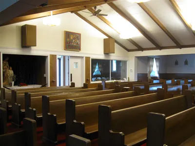 Back of the church prior to redecoration.