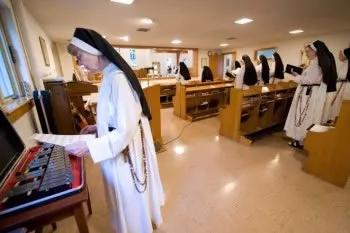 Area where the sisters would sit, adjacent to the chapel. Source: NY Dominican Nuns Web site